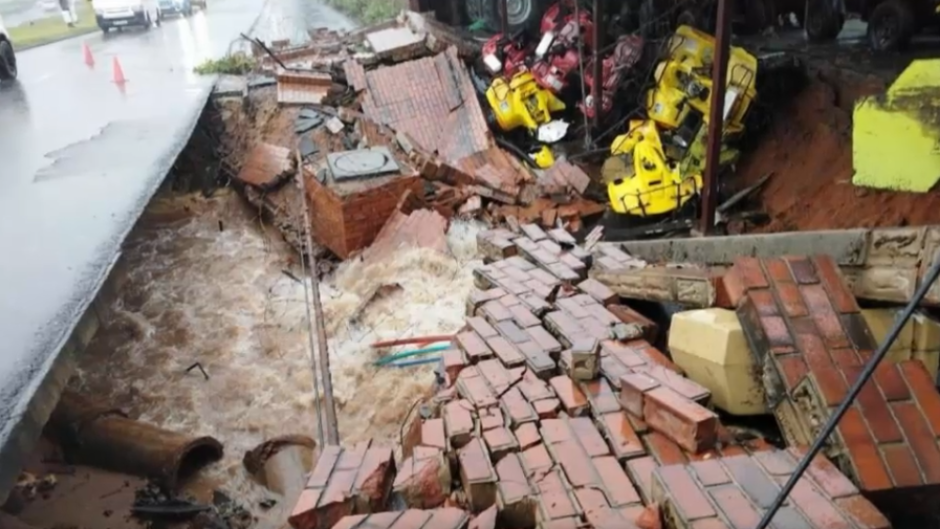 A damaged road in KwaZulu-Natal. eNCA