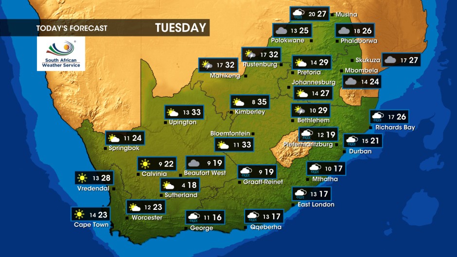 Weather Forecast - Tuesday, 10 October 2023