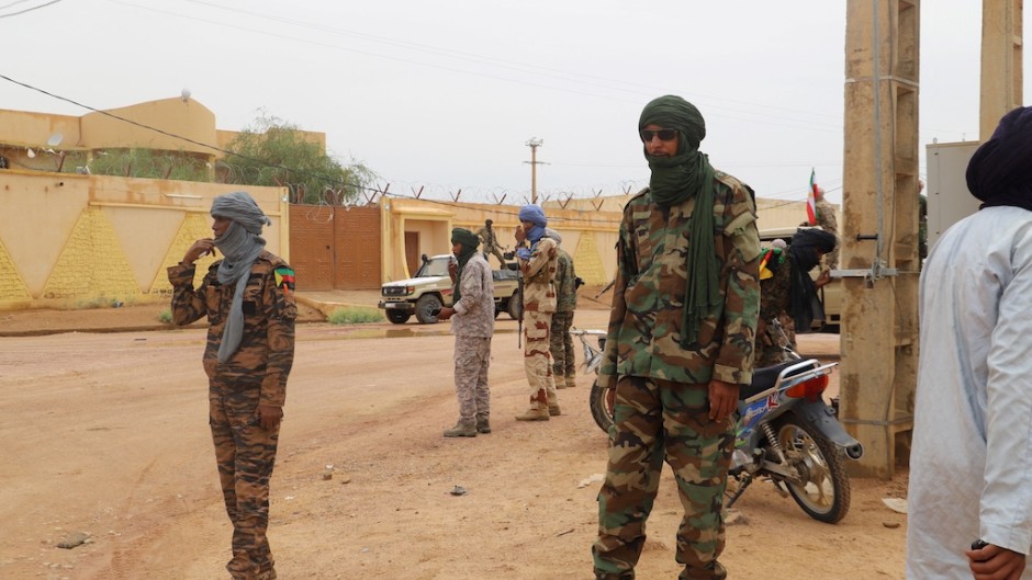 File: Fighters for The National Movement for the Liberation of Azawad (MNLA) seen in Kidal. AFP/Souleymane Ag Anara