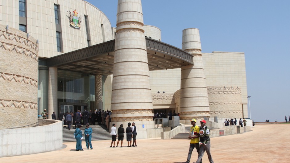 The exterior view of Zimbabwe's new parliament building in Harare, Zimbabwe. AFP/Xinhua/Zhang Baoping