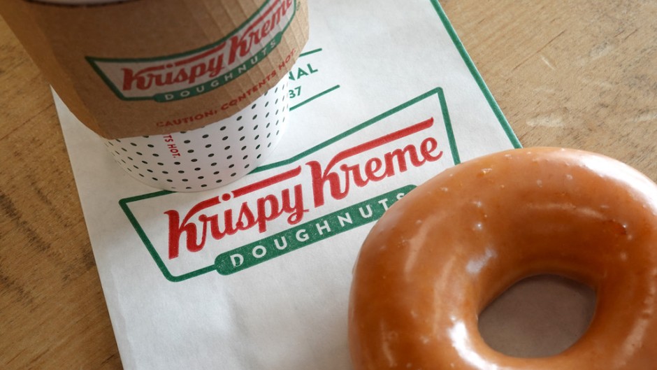 File: A Krispy Kreme glazed doughnut. AFP/Justin Sulivan/Getty Images