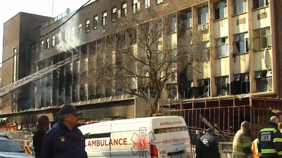 The Joburg fire service lacked the capacity and equipment to put out the fire at the Usindiso Building in Marshalltown last year.