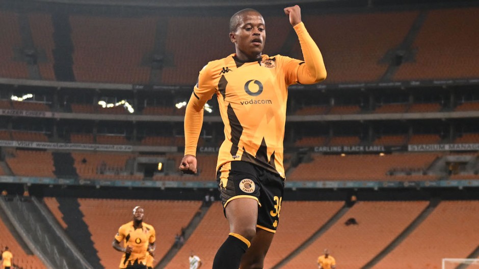 Wandile Duba of Kaizer Chiefs celebrates his goal. Sydney Mahlangu/BackpagePix