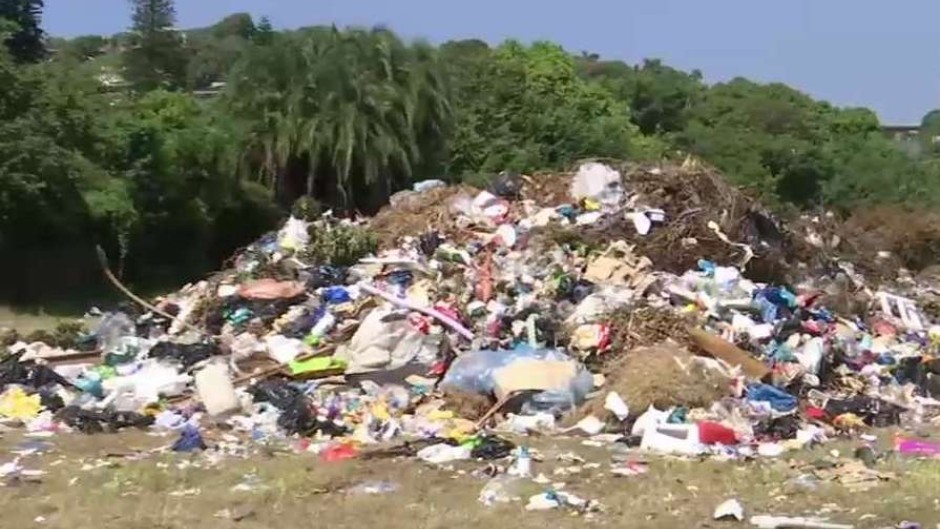 Rubbish is being dumped in Durban.