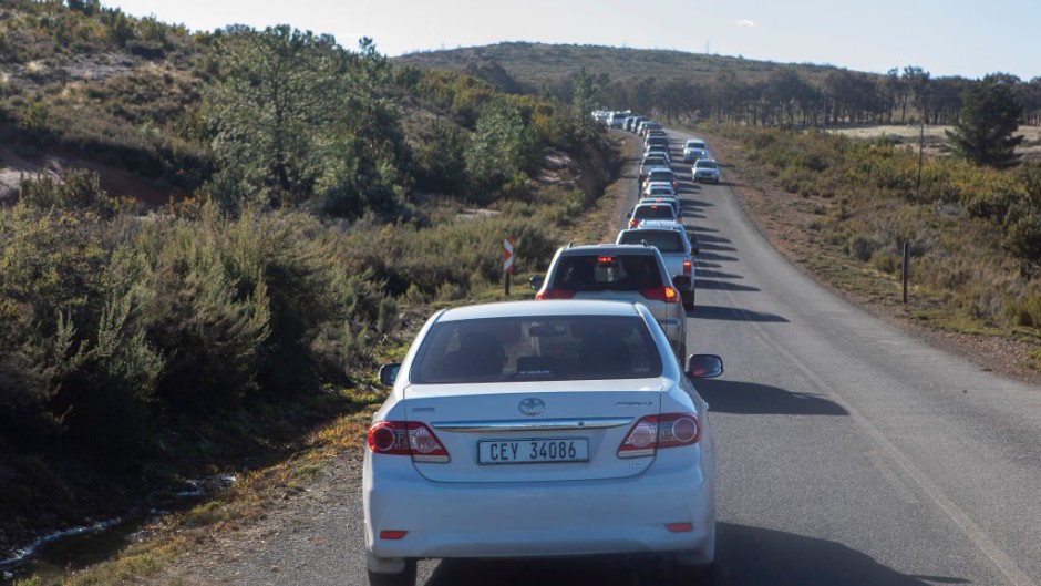 File: Bumper-to-bumper traffic at the Matroosberg Nature Reserve. Jacques Stander/Gallo Images via Getty Images