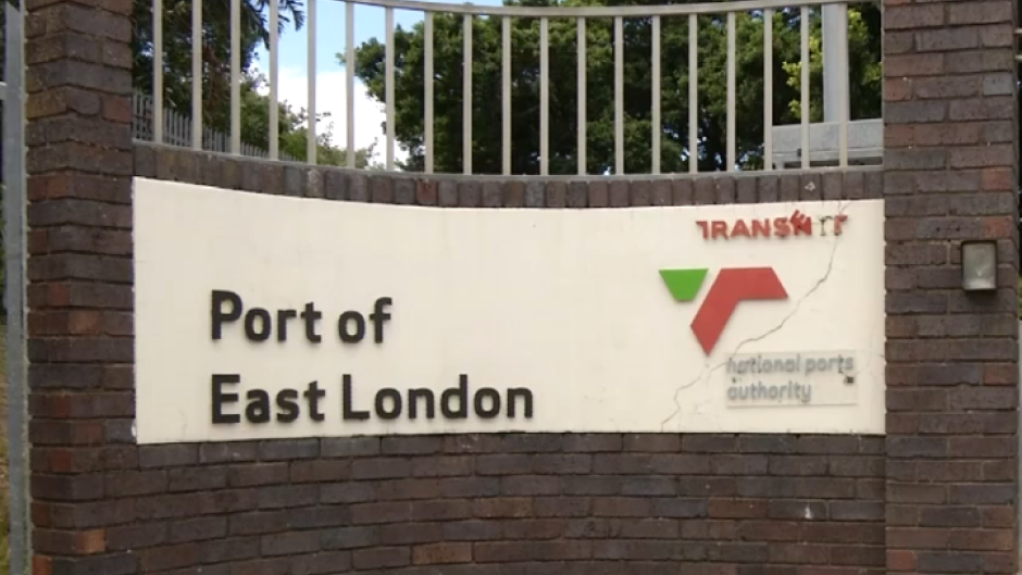 The entrance to the East London port.