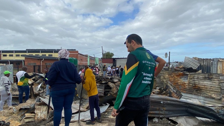 Gift of the Givers' Ali Sablay at the Mfuleni fire