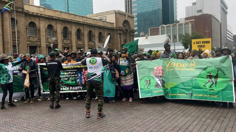 Umkhonto Wesizwe Party outside court