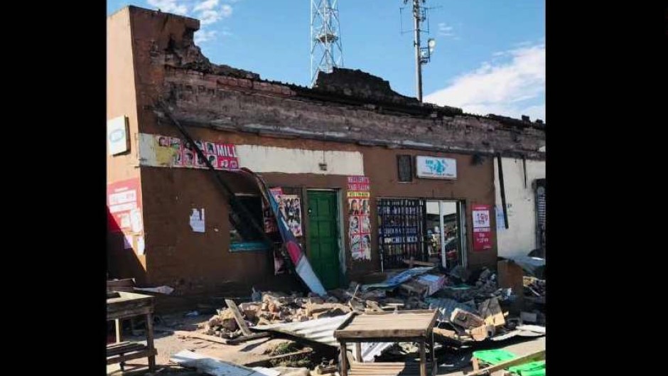 Tuckshop wall collapsed in Ngcobo, Eastern Cape