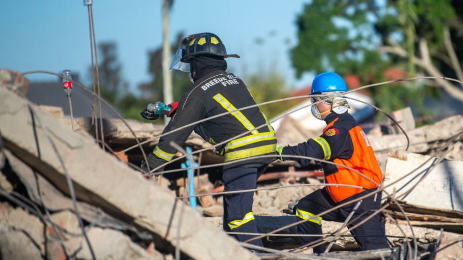 Rescue operations continuing at the George building collapse. Jaco Marais/Die Burger/Gallo Images via Getty Images