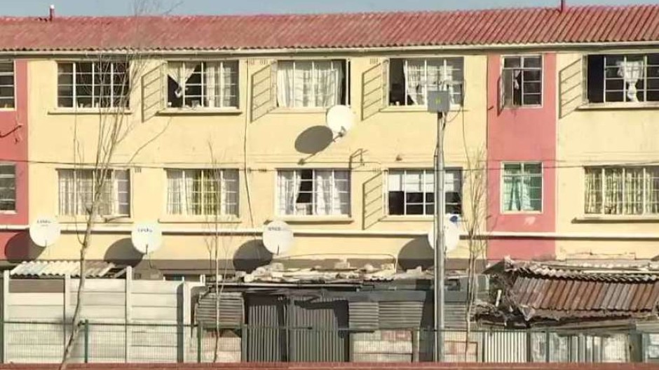 The council flats in Hanover Park.