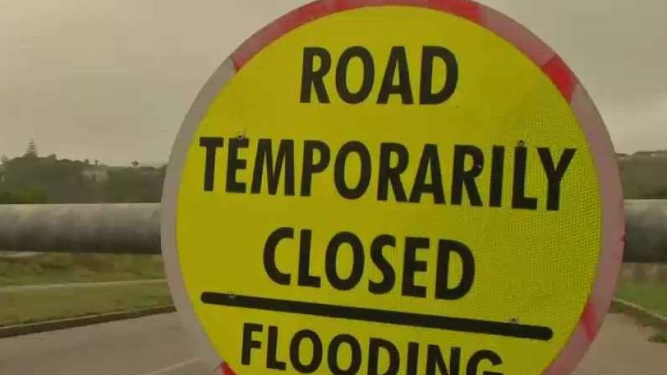 A road that was closed after flooding. eNCA