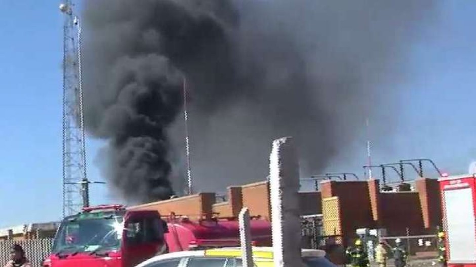 The fire at the Zola substation.