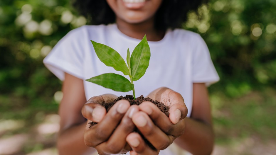 File: Prevent global warming. A girl planting a small tree. GettyImages/andreswd