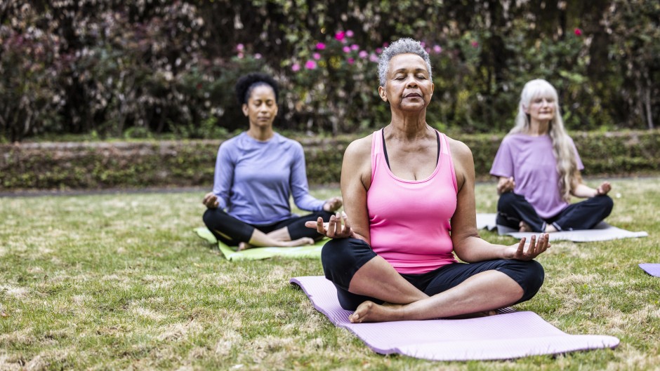 File: Women taking part in a yoga class. Getty Images/MoMo Productions