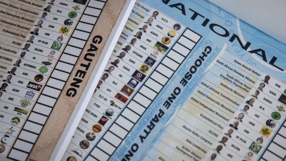 Ballot papers are seen at a polling station in Alexandra township. Chris McGrath/Getty Images