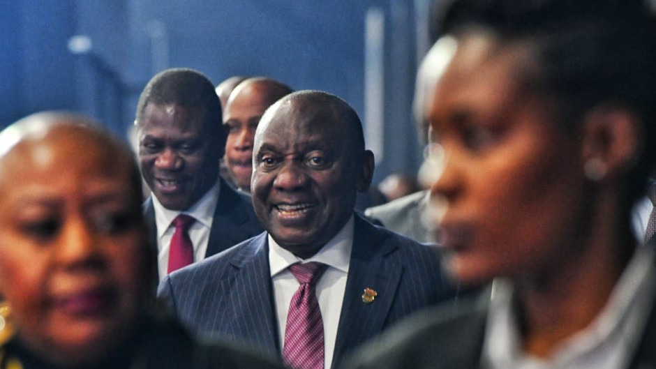 Deputy president Paul Mashatile (L), President Cyril Ramaphosa (R)