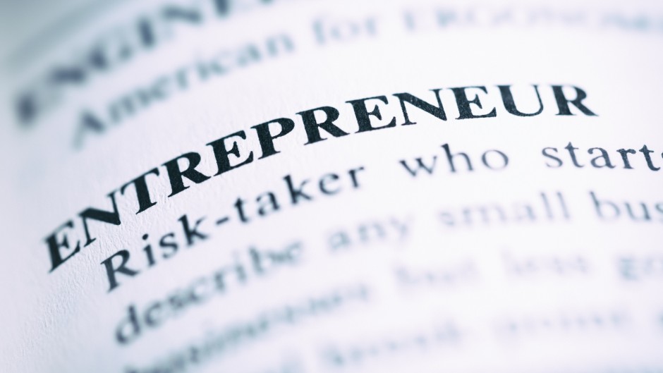 File: In a book of business terms, the word 'entrepreneur' is defined. GettyImages/RapidEye