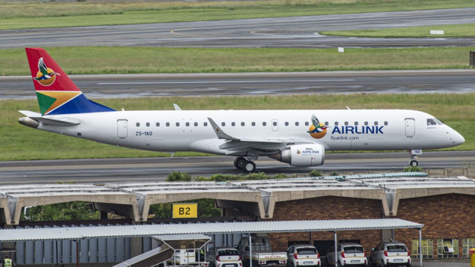 File: An Embraer EJR-190 passenger jet, operated by SA Airlink. Waldo Swiegers/Bloomberg via Getty Images