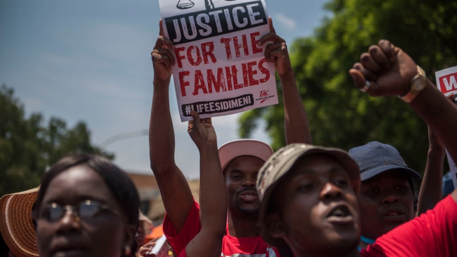 File: Protesters asking for justice for the Life Esidimeni victims. Alet Pretorius/Gallo Images/Getty Images