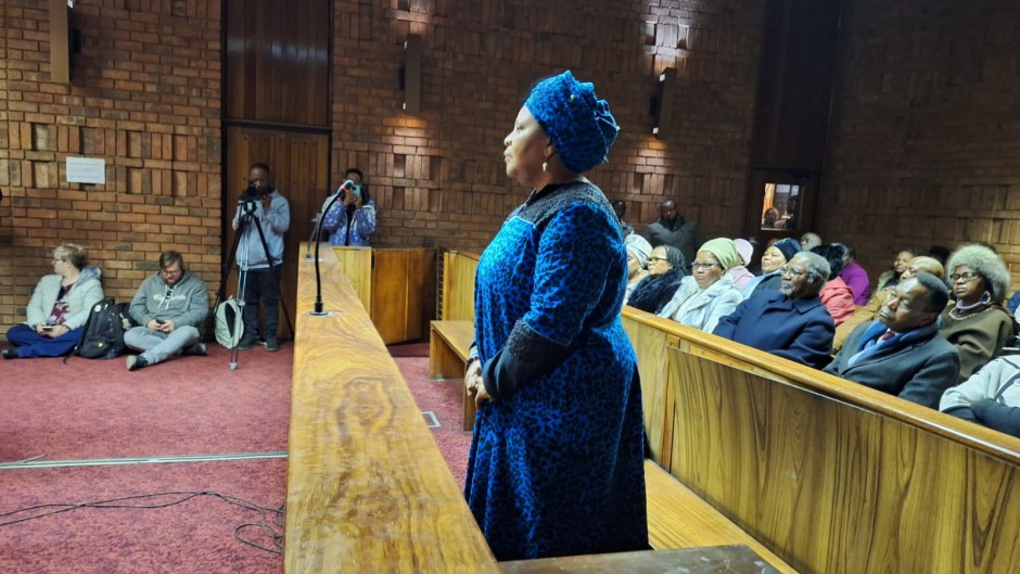 Nosiviwe Mapisa-Nqakula in court.