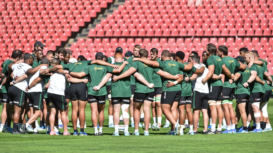 Springboks training camp at Ellis Park Stadium.