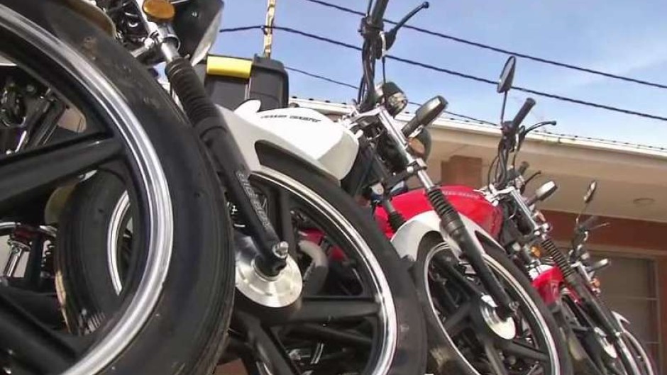 The motorbikes given to the unemployed youth. eNCA