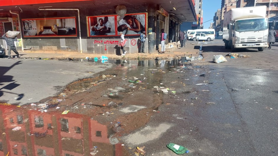 Filthy Street in Joburg CBD