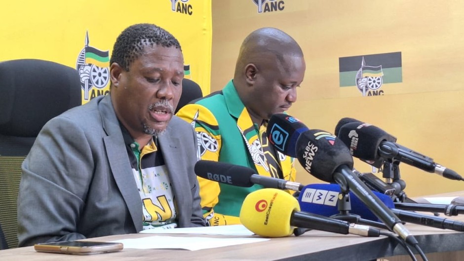 ANC KZN Secretary Bheki Mtolo addressing media