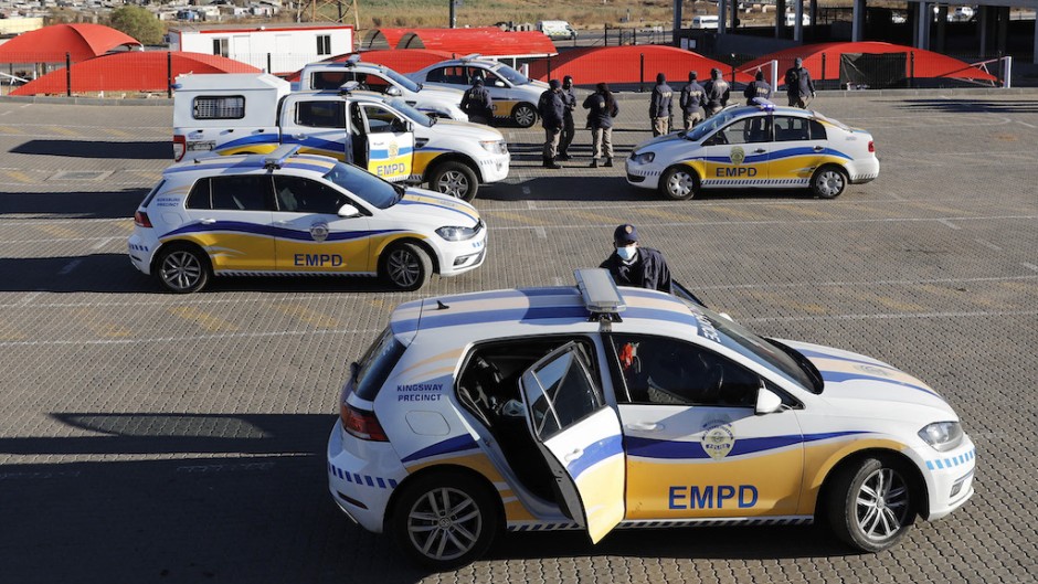 File: Ekurhuleni Metro Police vehicles. AFP/Phill Magakoe