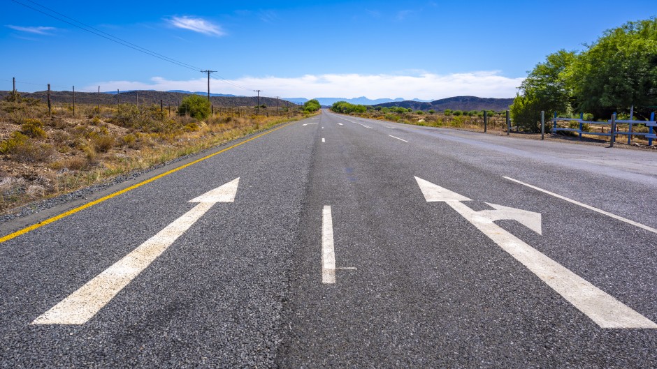 File: A view of road R62, Brandrivier, South Africa.