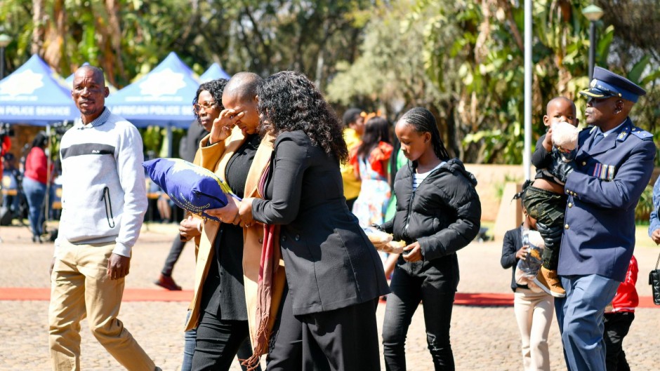 Families of police officers killed in the line of duty during SAPS Commemoration Day