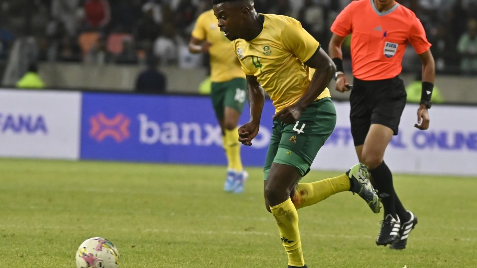 Teboho Mokoena during the 2025 AFCON qualifiers match. BackpagePix/Deryck Foster