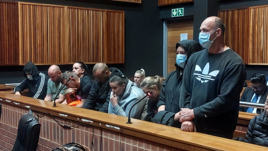 The 14 accused of fraud amounting to R157-million. eNCA/Hloni Mtimkulu