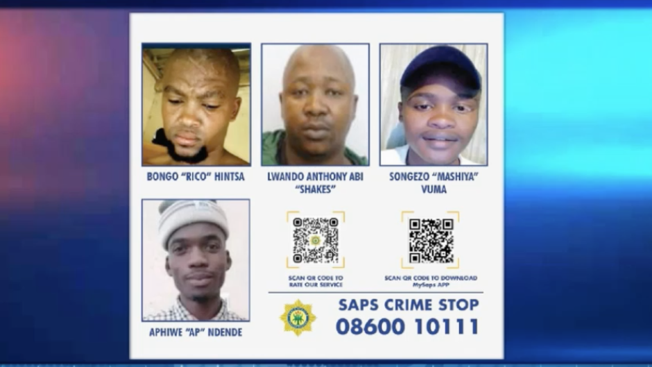 The four suspects who might be linked to the Lusikisiki mass murder. SAPS