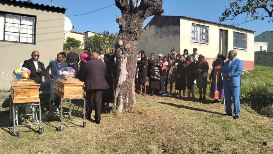 The funeral of Lithembelihle Bambela, Iminathi Bambela and Live Ndudane.