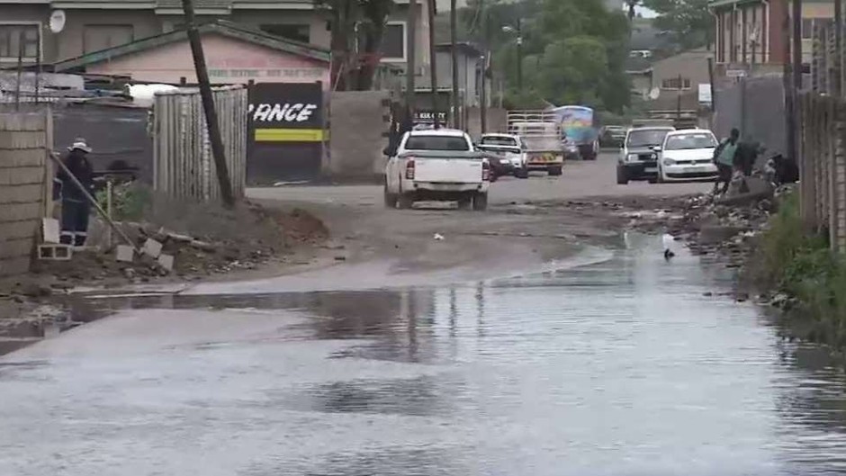 Flooded street in Durban