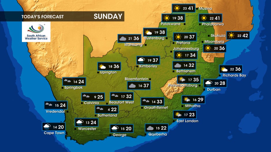 Weather Forecast Sunday, 03 November 2024 eNCA