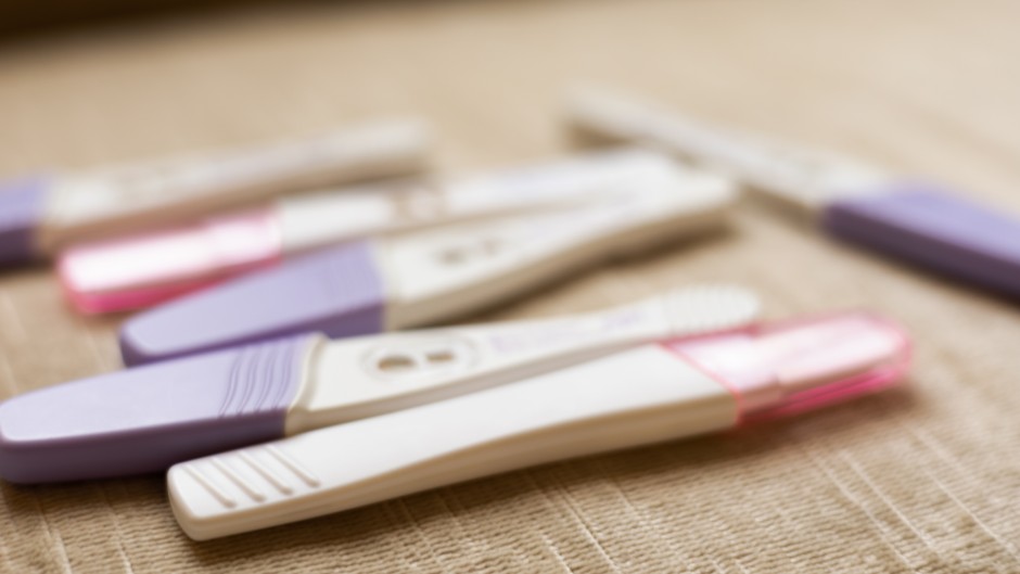 File: Home pregnancy tests. GettyImages/Catherine McQueen