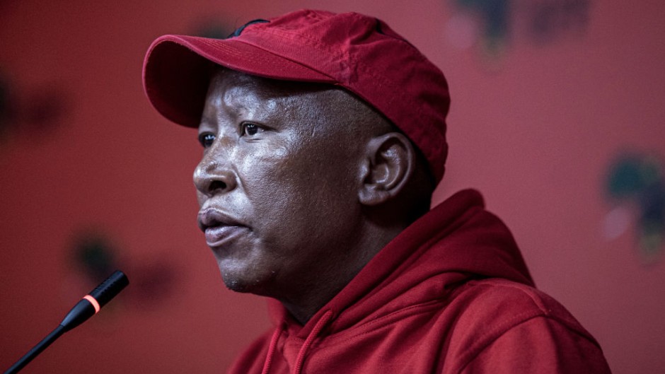 EFF leader Julius Malema. Per-Anders Pettersson/Getty Images