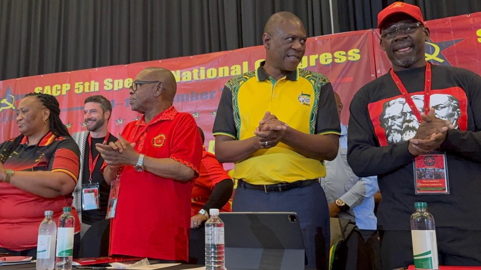 Paul Mashatile, Solly Mapaila, Blade Nzimande during the 5th SACP Special National Congress