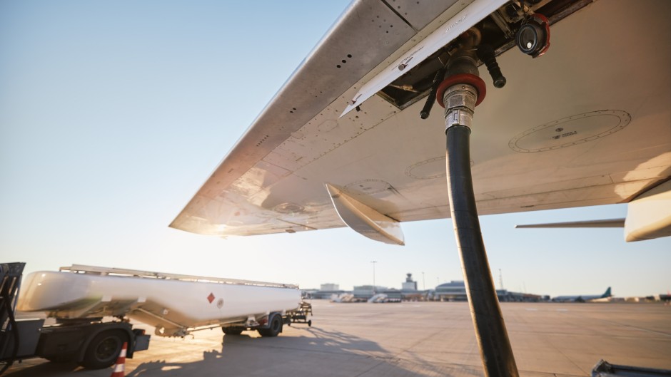 File: A plane being refuelled with jet fuel. GettyImages/Chalabala