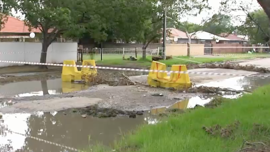 Many of the streets in Vereeniging are flooded with water.