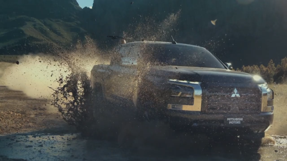 image of the Mitsubishi Next-Gen Triton off-road in SA’s rugged terrain on eNCA Drive.png