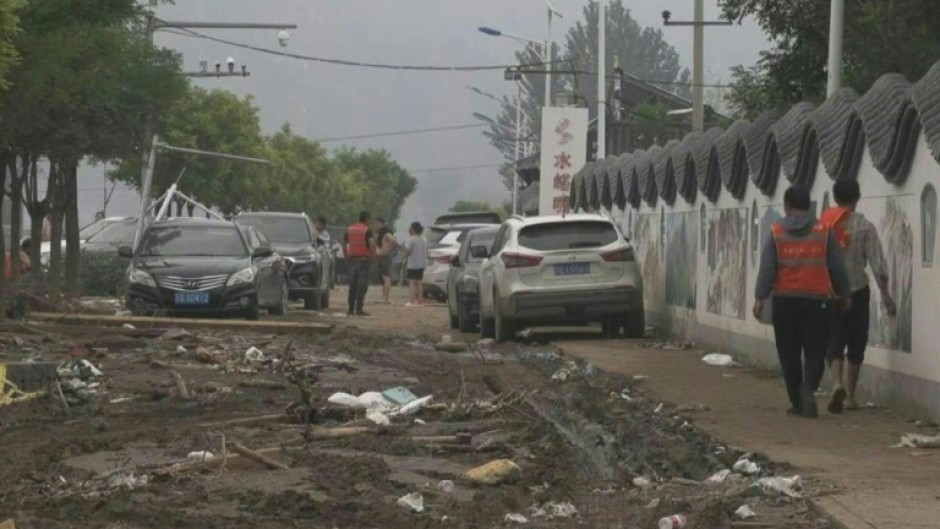 Aftermath of heavy rainfall and floods in Beijing