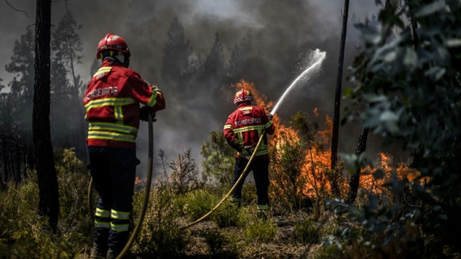 Over 1,000 firefighters battled a fire in central Portugal as officials warned thousands of hectares were at risk