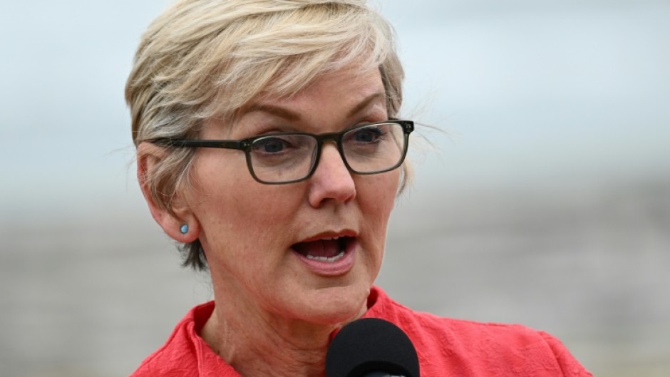 US Secretary of Energy Jennifer Granholm, pictured in June 2023, says CO2 already put in the air must be removed