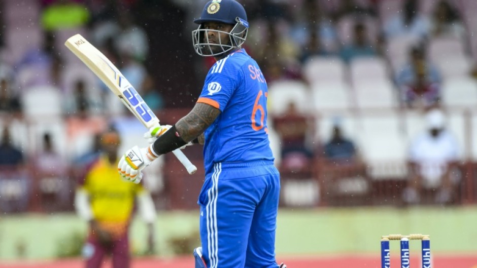 Suryakumar Yadav scored 61 as India set West Indies a target of 166 to win their T20 series