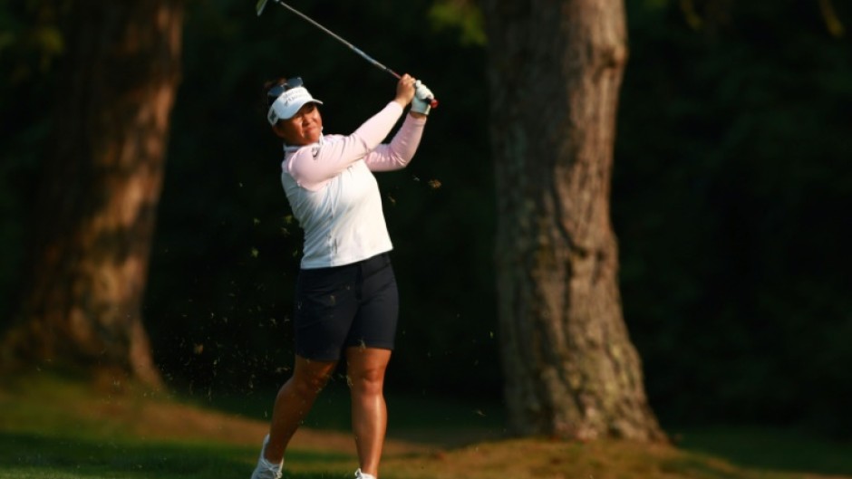 American Megan Khang plays a shot on the way to a victory in the LPGA CPKC Women's Canadian Open in Vancouver