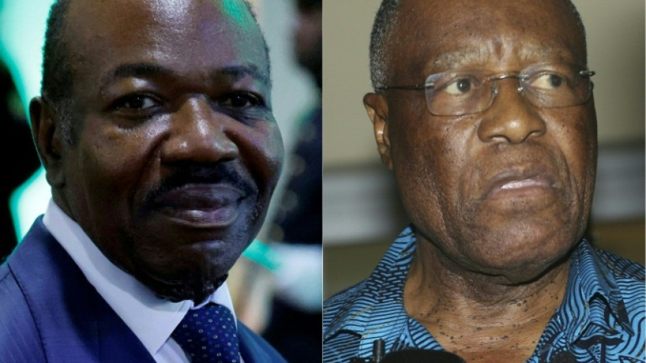 President Ali Bongo Ondimba, left, is frontrunner in the race for Gabon's top job. His closest rival, Albert Ondo Ossa, right, was enshrined as joint candidate by the main opposition parties little more than a week before polling day